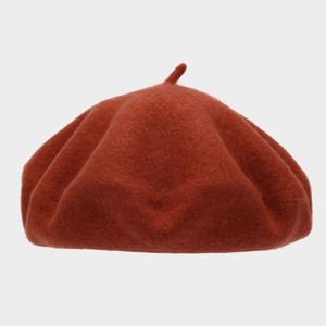 New Arrival Women's Wool Beret Hat Solid Color Plain French Style with Custom Logo and Embroidered Pattern - Product Image 5