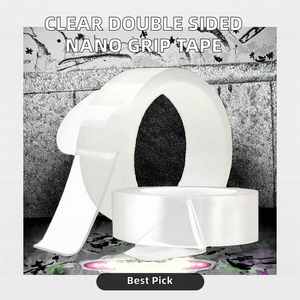 Ruban adhésif nano double face super transparent, adhésif amovible multi-usages pour papier et film sans résidu - Product Image 2