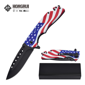 Couteau <span class=keywords><strong>de</strong></span> poche pliable Hongrui 2026 ODM&OEM pour la chasse et les activités <span class=keywords><strong>de</strong></span> plein air avec lame en acier inoxydable 3cr13 et manche à motif imprimé en 3D - Product Image 1