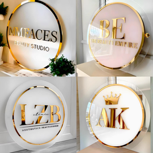 ป้าย<span class=keywords><strong>ไฟ</strong></span>นีออนติดโลโก้ร้านเสริมสวยป้ายโฆษณาอะคริลิค LED 3D ป้ายตัวอักษรเรืองแสงด้านหลังแบบกำหนดเองป้ายโลโก้วงกลมอะคริลิค LED - Product Image 6