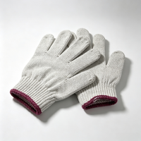 Gants en coton tricoté anti-dérapants, durables et flexibles, sans silicone, résistants aux déchirures, sans poudre, calibre 7/10, de l'usine Defsafety