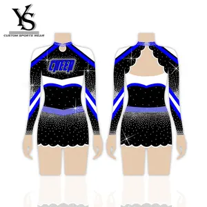 Bán Buôn Cạnh Tranh Cheerleading Đồng Phục Tuỳ Chỉnh Leotard Cheerleader Đồng Phục Vỏ Hình Dạng Với Mystique Vải