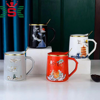 Ensemble de tasses en céramique à glaçure brillante de style chinois Chaoshan River personnalisable directement de la source du fabricant