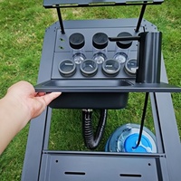 Table pliante en alliage d'aluminium pour camping en plein air, unité IGT, plateau à thé, distributeur d'eau, évier, planche à découper, mobilier d'extérieur spécial