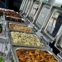 Chauffe-plat de luxe en acier inoxydable Chauffe-plat Buffet serveur Chauffe-plats Ensemble Buffet équipement de restauration en or
