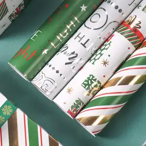 Christmas PRESENTS Custom Beautiful Roll Wrapping Paper Christmas Gift Wrapping Paper Rolls Wholesale Christmas Wrapping Paper