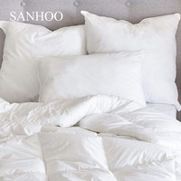SANHOO Hotel housse de couette ensemble d'insertion de couette 100% coton literie intérieure