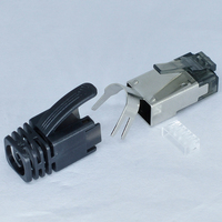 Mini Metal Flexural Latch Industrial 7 5e Ftp Penjualan Laris Desain Mode Baru Terlindung Cat8 50u & Quot Cat6a Utp Cat8 Rj45 Plug