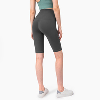 Leggings de yoga et de fitness pour femmes, taille haute, en tissu Align, nylon et élasthanne, shorts de cyclisme, couleurs unies