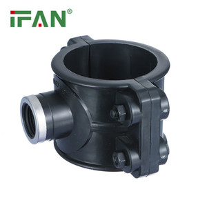 IFAN hệ thống thủy lợi HDPE phụ kiện đường ống PN16 PP nén phụ kiện đen yên kẹp HDPE phụ kiện - Product Image 1