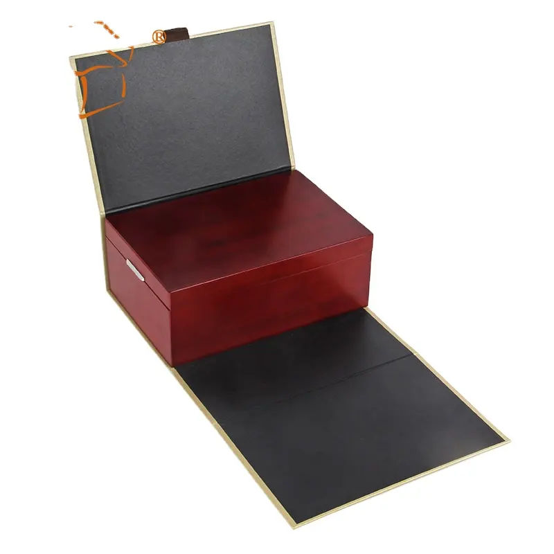 Knife Tea Crate Gift Set Packaging Boxes Fancy Large Wooden Luxury Handmade Wood TIMBER BL Wooden Watch Box with Acrylic Top
