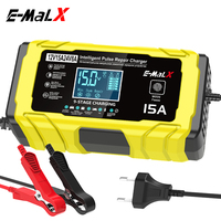 Chargeur de batterie intelligent E-MaLX 12V15A/24V8A pour voiture et moto avec OCP OVP OTP SCP