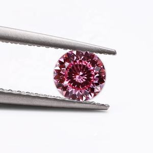 Hete Verkoop Hoge Kwaliteit 0.5ct 1ct 2ct 3ct Gekleurde Roze <span class=keywords><strong>Moissanite</strong></span> Russische Gesneden Gecoat Roze <span class=keywords><strong>Moissanite</strong></span> - Product Image 1