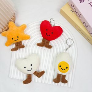 Lindo Broche de Peluche de Piel Sintética de Conejo, Ecológico, con Forma de Corazón, Huevo, Estrella de Mar y Hombrecito, Colgante Decorativo para Bolsos de Estudiantes - Product Image 1