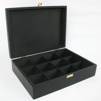 Boîte à thé d'emballage en bois massif 12 compartiments OEM et ODM personnalisée organisateur de bonbons chocolat boîte en bois de pin