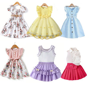 Conjunto de 2 Piezas de Poliéster para Bebés, Ropa Infantil de Manga Corta, Delgada y Cómoda, con Colores Variados, Disponible en Stock - Product Image 1