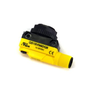 แบนเนอร์เอ็นจิเนียริ่ง QS18VN6DQ8 โฟโตอิเล็กทริคเซนเซอร์ 10-30 VDC NPN M12 อินทิเกรต QD ดิฟฟิวส์ ระยะ 450 มม. - Product Image 1