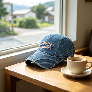 Gorra de béisbol personalizada de 6 paneles con logotipo, sin estructura, estilo desgastado. - Product Image 3
