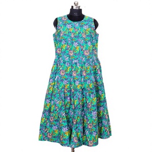 Vestido Largo de Verano para Mujer, Hermoso y Único, Estampado Floral, Sin Mangas, de Algodón, Sexy, para Club, Playa o Resort, para Todas las Temporadas - Product Image 1