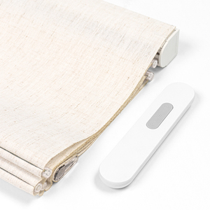 Lo último en <span class=keywords><strong>persianas</strong></span> romanas lisas integradas con control remoto inalámbrico de alta calidad Fácil de instalar Living Rome Home Tela de lino Filtrado de luz - Product Image 3
