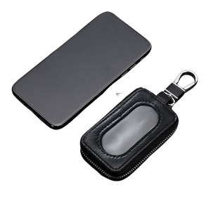 Kustom Logo 3D PU kulit gantungan kunci kasus dompet tas ritsleting portabel penutup untuk semua Aksesori Mobil dengan disesuaikan Logo 3D - Product Image 3