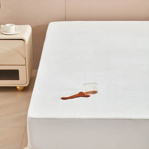 Knitting Fabric Queen <strong>King</strong> <strong>Size</strong> Deep Pocket Coral Fleece Anti Dust Mite Water Proof Mattress <strong>Protector</strong> - Product Image 2