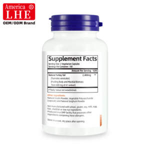 Cápsulas de Cola de Pavo Shecome OEM, 2400mg, Apoyo a la Salud Inmunológica, Cápsulas para Mujeres y Hombres, Suplemento de Cola de Pavo - Product Image 3