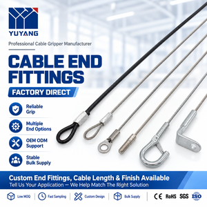 Paslanmaz Çelik Tel Halat Kablo Uç Bağlantı Elemanları Kancalı Döngülü Dişli Terminaller Aydınlatma Asma Uygulamaları için - Product Image 1