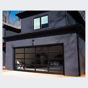 <span class=keywords><strong>Porte</strong></span> <span class=keywords><strong>de</strong></span> <span class=keywords><strong>garage</strong></span> sectionnelle en verre moderne 12x12 en alliage d'aluminium et d'acier isolée avec télécommande automatique style français extérieur pour villa - Product Image 3