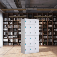 Casier de classe moderne pour école et bureau, 1/2/4 portes, avec portes grillagées, en plastique ABS, pour élèves du primaire, bureau à domicile, structure KD