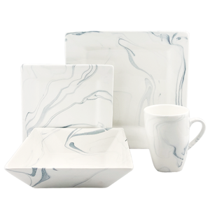 Mármol 16pcs juego de cena de lujo vajilla de cerámica platos cuadrados juegos de cena de porcelana al por <span class=keywords><strong>mayor</strong></span> - Product Image 6