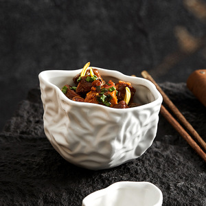 Tasse à café et à lait en céramique blanche irrégulière, écologique, pour la maison, idéale pour servir des plats occidentaux et des sauces - Product Image 6