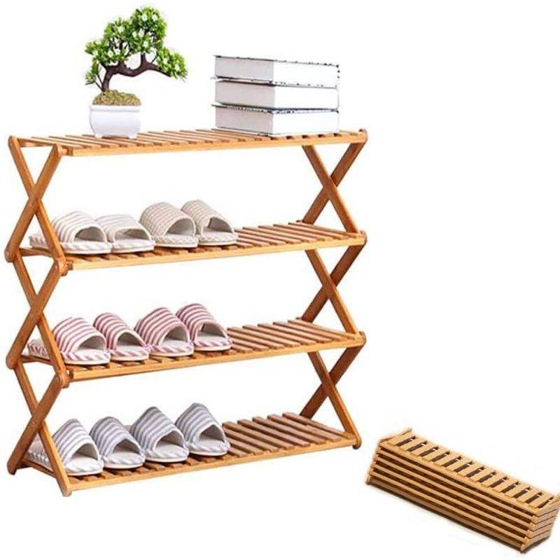 Amazon Bamboo Stackable Shoe Rack Shoe Rack Organizer Smiry Bamboo