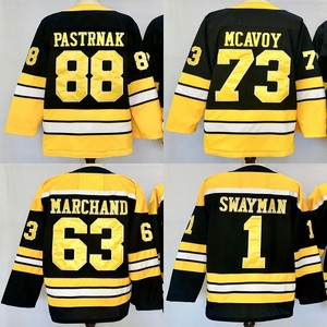 Camisetas de Hockey Cosidas para Hombre 63 Brad Marchand 1 Jeremy Swayman 73 <span class=keywords><strong>Charlie</strong></span> McAvoy 88 David Pastrnak 18 Pavel Zacha - Product Image 1