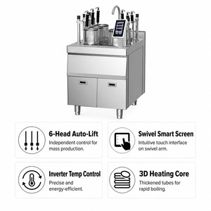 Commercial Six Basket Automatic Lifting Electric Noodle Cooker 12kW for Restaurants Food Courts Catering and Dealers - Product Image 3