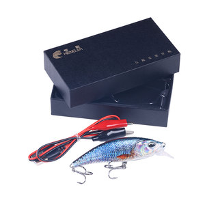 Großhandel JM202 10cm 16g Künstliche Hart köder Elektronischer Roboter Vibrierende Gelenk Minnow Angel köder mit Geschenkbox-Paket - Product Image 6