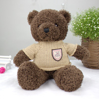 Vente en gros 2025 Ours en peluche Peluche Livraison rapide Pull en peluche Nœud/Cœur en polyester Coton PP pour la Saint-Valentin