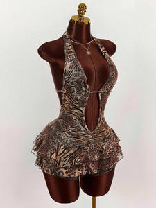 <span class=keywords><strong>Mono</strong></span> de Mujer 2026, Estilo Europeo Americano, Estampado de <span class=keywords><strong>Leopardo</strong></span>, Antiarrugas, Microfibra de Poliéster y Spandex, China - Product Image 3