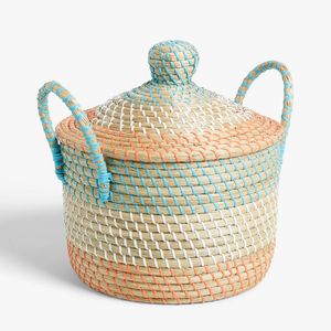 Cesta de Almacenamiento Multifuncional de Jacinto de Agua y Pasto Marino, Elegante, con Tapa, Tamaño y Logotipo Personalizables, Fabricante de Vietnam, Venta al Por Mayor - Product Image 3