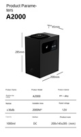 Diffuseur d'arômes électrique ultrasonique MAONOAL A2000, grande capacité de 1000 ml, portable, utilisation hôtelière, avec lumière LED, écologique