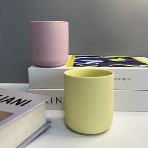Vaso de vela de cerámica moderno de lujo personalizado de 375ml y 12oz, tarro de cerámica colorido mate, vela perfumada, cera de soja para el hogar - Product Image 4