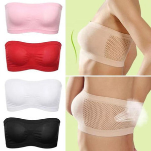 <span class=keywords><strong>Coppe</strong></span> <span class=keywords><strong>reggiseno</strong></span> <span class=keywords><strong>senza</strong></span> <span class=keywords><strong>spalline</strong></span> in nylon a fascia traspirante traspirante da donna - Product Image 2