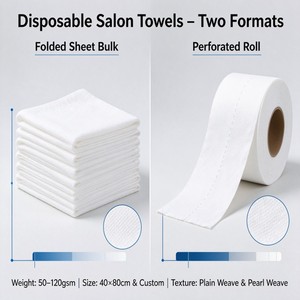 Toallas de Salón Desechables Higiénicas Personalizadas de 70–120 g/m², 100 % Viscosa, Toallas de Salón Profesionales Desechables para Cabello y Belleza - Product Image 3
