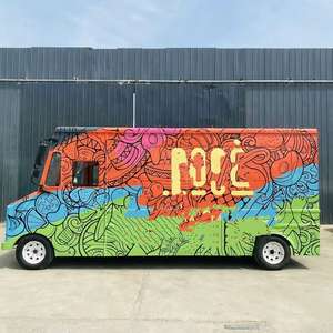 Camion électrique multifonctionnel de grande taille, restaurant mobile, camion alimentaire commercial à 4 roues, crème glacée, café, lait au thé, hot-dogs, en acier inoxydable - Product Image 2