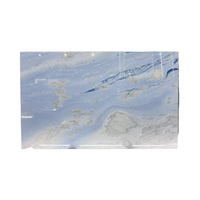 Carrelage de sol en marbre bleu moderne, ciel bleu, nuage blanc, carrelage en cristal bleu, calci poli, grande dalle pour projets hôteliers