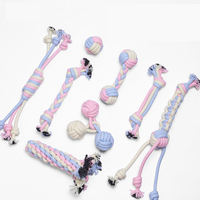 Ensemble de jouets à mâcher pour chien, formes variées, nœuds de corde tressée, pour jeu de traction, jeu d'agression, accessoires d'entraînement pour chiots