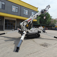 Mini grue araignée hydraulique mobile de chantier, 8 tonnes, portée de levage de 21 mètres, facile à utiliser pour les projets de construction