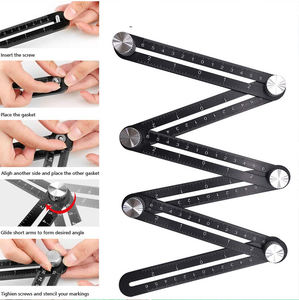 Herramienta de <span class=keywords><strong>plantilla</strong></span> definitiva, doce reglas deslizantes, medición multiángulo, herramienta manual multifunción Universal de aleación de aluminio - Product Image 2