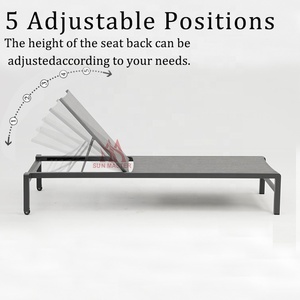 <span class=keywords><strong>Chaise</strong></span> longue moderne en aluminium pour patio, jardin, cour, hôtel, empilable, pour bord de <span class=keywords><strong>piscine</strong></span> - Product Image 2