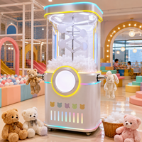 Machine de remplissage de poupées en peluche DIY en libre-service avec lumière LED pour ours en peluche, équipement d'expérience pour centre commercial